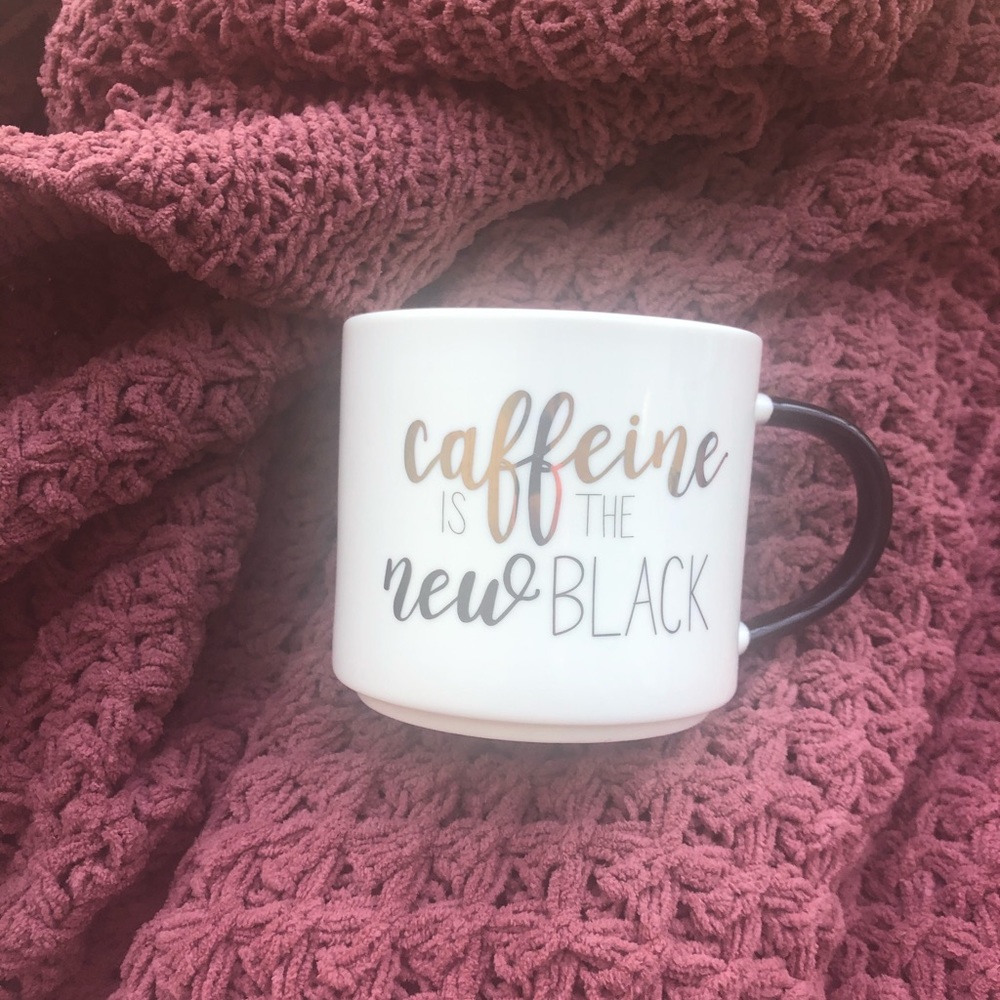Caffeine is the new black coffee cup